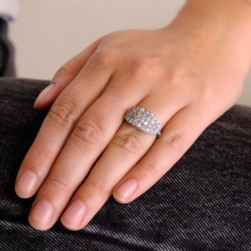 Bague 54 Bague années 30 Diamants 58 Facettes