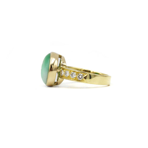 Bague Bague - Jadéite et Diamants 58 Facettes 230037R