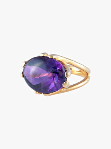 Bague 52 Bague Or jaune Améthyste 58 Facettes