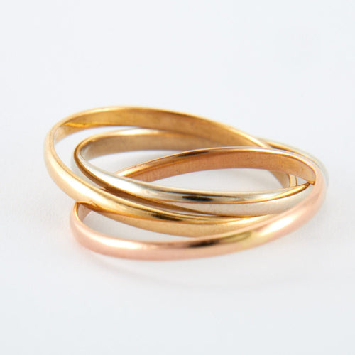 Bague Bague Or jaune, blanc & rose 58 Facettes