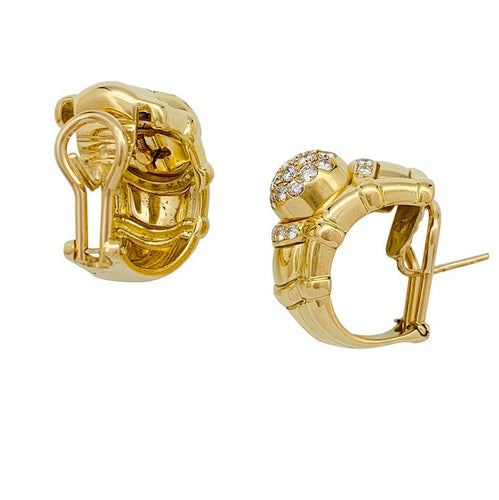 Boucles d'oreilles Boucles d'oreilles Piaget "Tanagra" en or jaune et diamants. 58 Facettes 31196