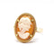 Bague 55 Bague vintage camée en or jaune 58 Facettes