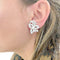 Boucles d'oreilles Boucles d'oreilles, platine, diamants. 58 Facettes 32536