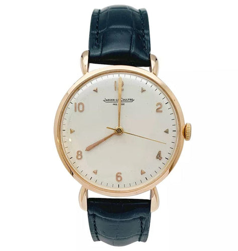 Montre Montre Jaeger Lecoultre en or rose, bracelet cuir. 58 Facettes 31470