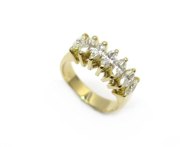 Bague 52 bague t52 en or jaune 18k et diamants 1.75 carats vvs 58 Facettes 234469