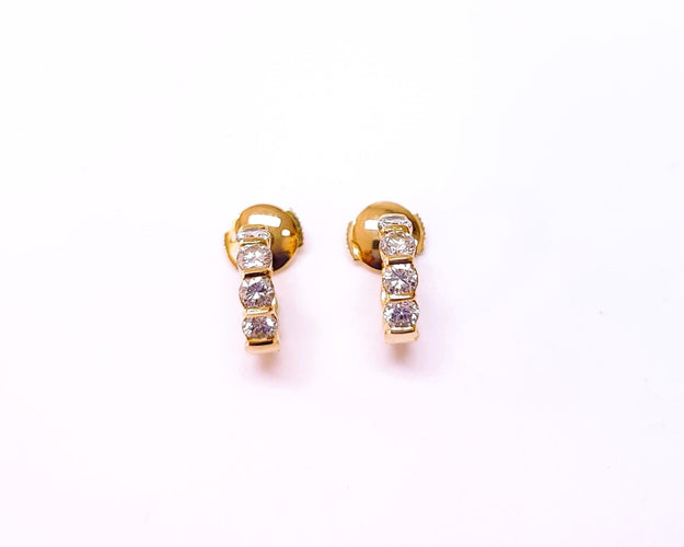 Boucles d'oreilles Créoles diamants 58 Facettes RA-668.3