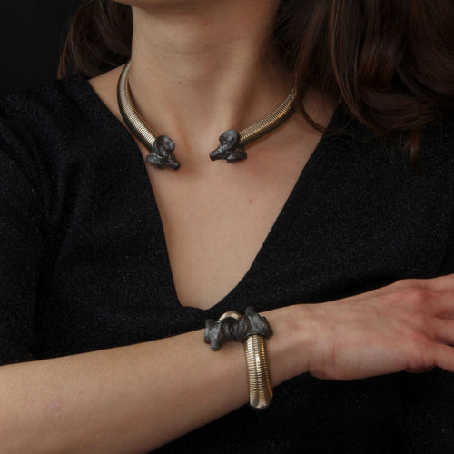 Bracelet Bracelet tubogas et bélier vermeil 58 Facettes N23BR1298