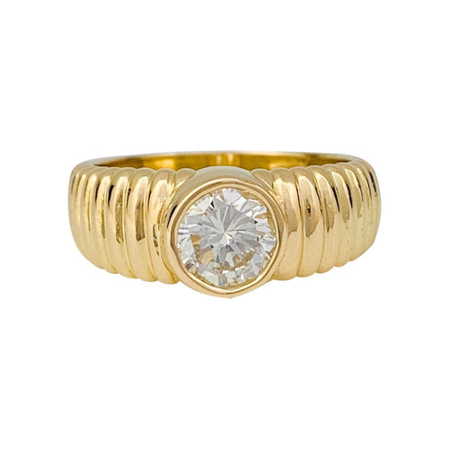Bague 56 Bague diamant 1,01 carat en or jaune. 58 Facettes 31299