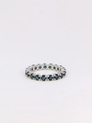 Bague Alliance américaine vintge saphirs 58 Facettes J45