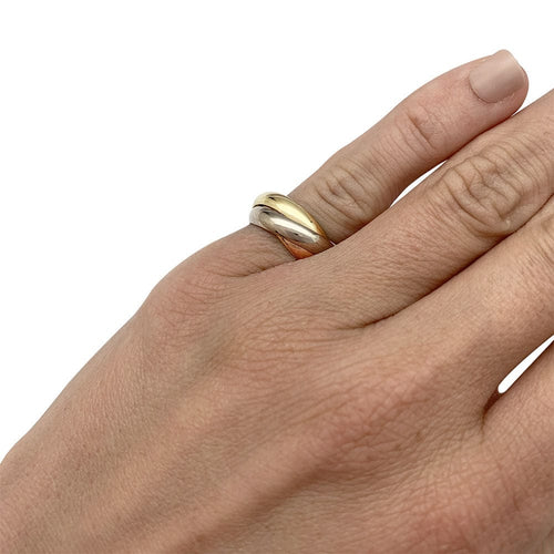Bague 46 Cartier - bague Trinity, trois ors. 58 Facettes 32509
