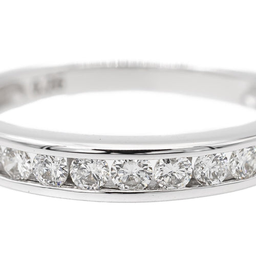 Bague 48 Bague Demi alliance Or blanc Diamant 58 Facettes 2513751CN