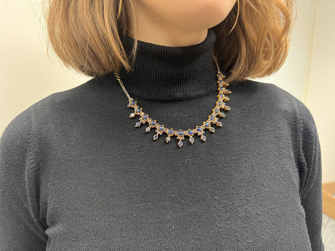 Collier Collier Or jaune et Saphirs 58 Facettes 20400000795