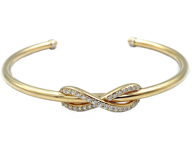 Bracelet TIFFANY & Co. Bracelet Infinity or et diamants 58 Facettes