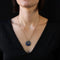 Collier Chaine en or et son disque de lapis lazuli 58 Facettes 08-024