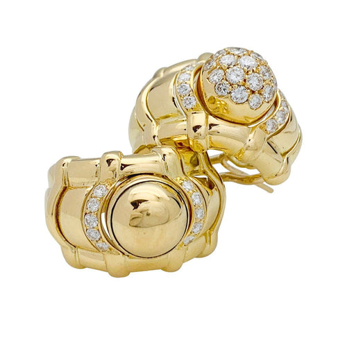 Boucles d'oreilles Boucles d'oreilles Piaget "Tanagra" en or jaune et diamants. 58 Facettes 31196