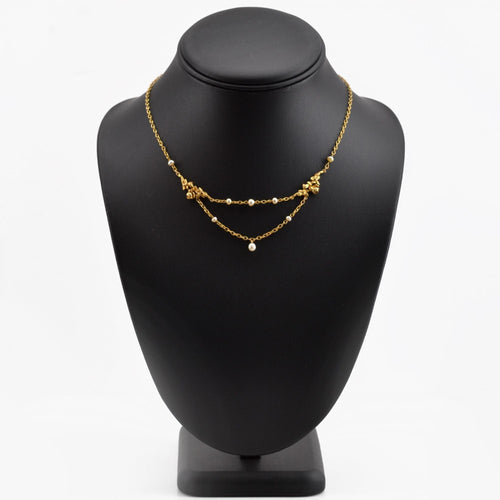 Collier Collier draperie en or et ses perles fines 58 Facettes 22-584