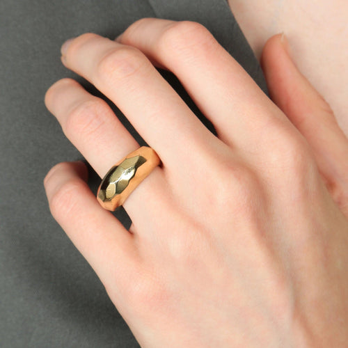 Bague 51 / Or Jaune BAGUE "FACETTE" OR JAUNE 58 Facettes bo/220021 RIV