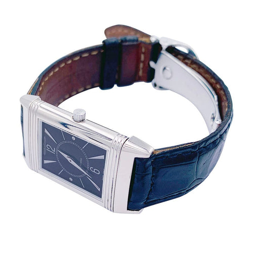 Montre Montre Jaeger Lecoultre, "Reverso", or blanc, acier, cuir. 58 Facettes 32235
