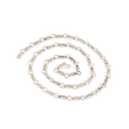 Collier Hermès - Sautoir "Audierne" Argent 58 Facettes 1