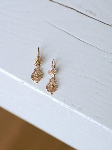 Boucles d'oreilles dormeuses anciennes spirales 58 Facettes