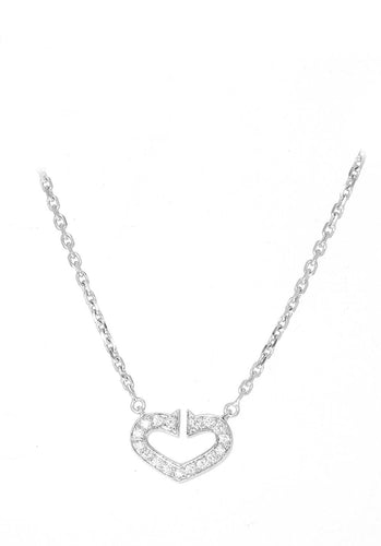 Collier Collier CARTIER Symboles Coeur en Or Blanc 750/1000 58 Facettes 61928-57814