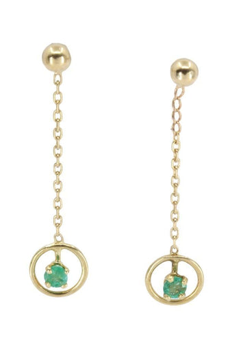 Boucles d'oreilles BOUCLES D'OREILLES PENDANTES ÉMERAUDES 58 Facettes 054431