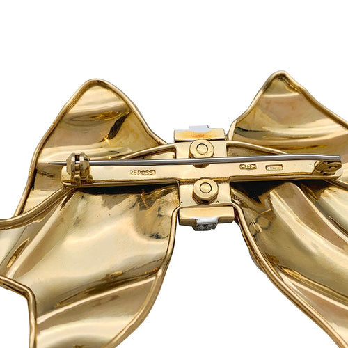 Broche Broche Repossi "noeud" en ors jaune et blanc, diamants. 58 Facettes 31272