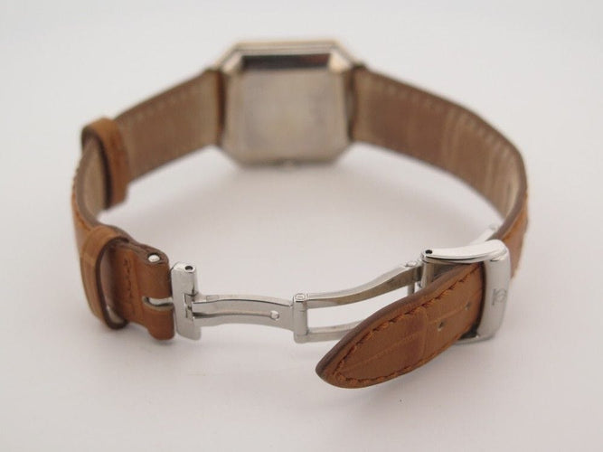 Montre vintage montre BAUME ET MERCIER lady 38260 27 mm quartz or blanc 18k 58 Facettes 252218