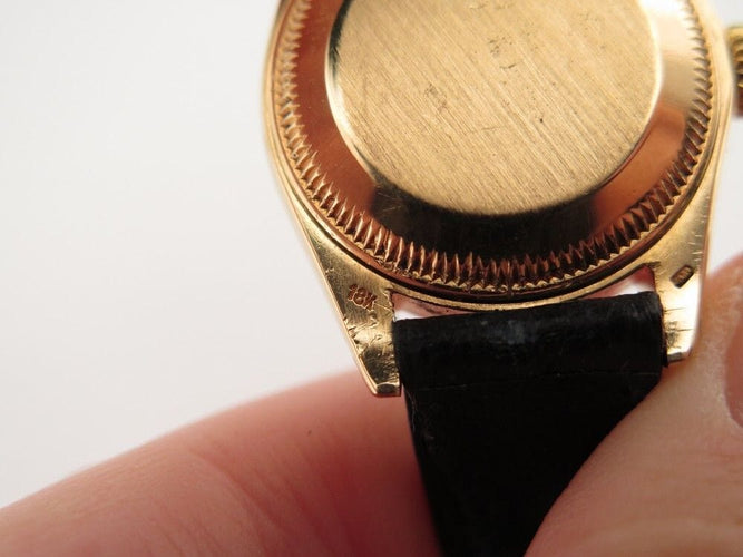 Montre vintage montre ROLEX oyster perpetual datejust or 18k diamants automatique 58 Facettes 257565