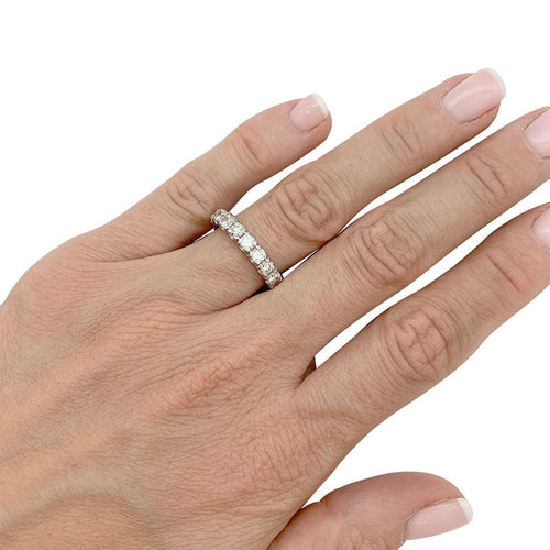 Bague 52 Alliance or blanc diamants. 58 Facettes 33218