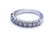 Bague 53 Bague Demie alliance Or blanc Diamant 58 Facettes 578775RV