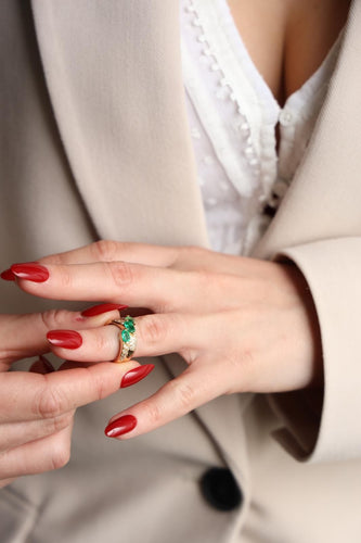 Bague 48 Bague Or jaune Emeraude 58 Facettes 2303176CN