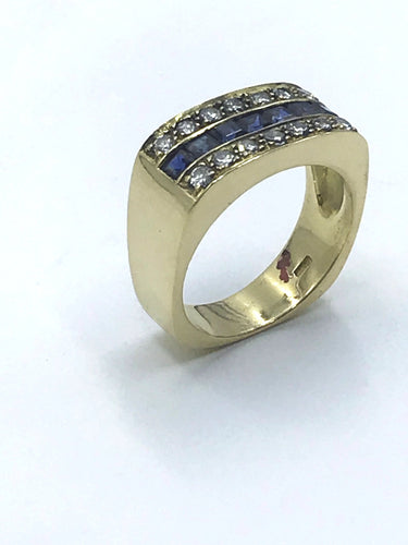 Bague Bague artisanale de forme carrée 58 Facettes