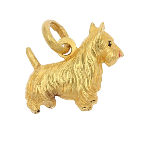 Pendentif Breloque ancienne or chien 58 Facettes 18-108A