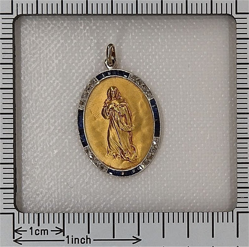 Pendentif Pendentif Diamants et Saphirs Art Déco 58 Facettes 23191-0427