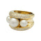 Bague 56 Bague Poiray, "Fidji", or jaune, perle et diamants. 58 Facettes 31912