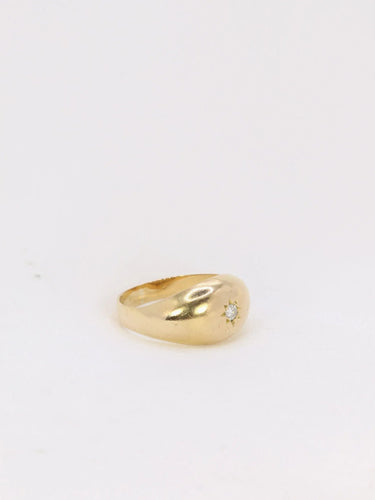 Bague 51 Bague jonc vintage en or et diamant 0,1 ct 58 Facettes J147