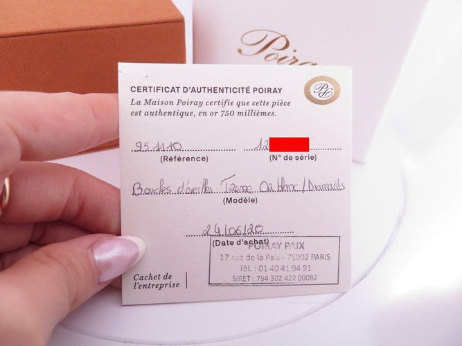 Boucles d'oreilles POIRAY - Puces d'oreilles tresse Or Diamants 58 Facettes 255372