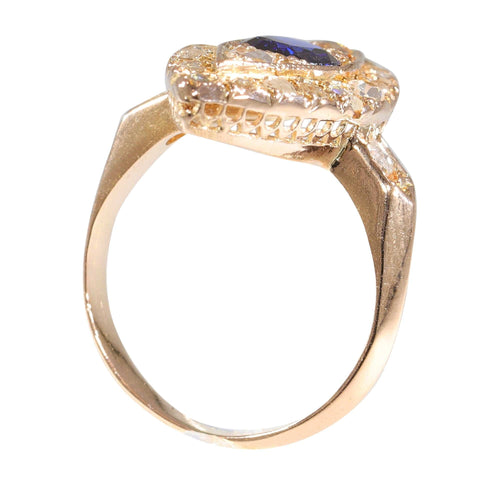 Bague 52 Bague marquise diamants saphir 58 Facettes 23271-0290