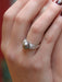 Bague 51 Bague Or blanc Perle de Tahiti Diamants 58 Facettes J137
