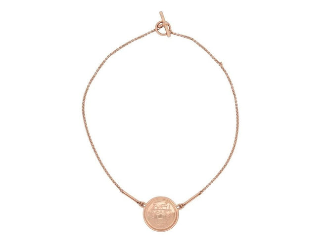 Collier collier HERMES ex-libris gm or rose 18k 58 Facettes 254491