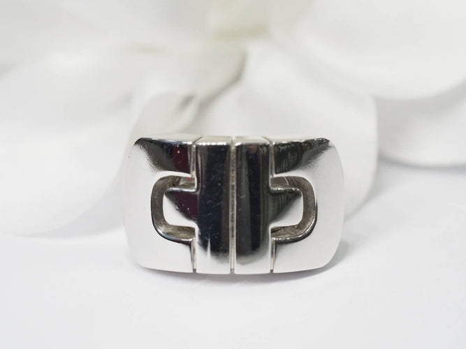 Bague 50 Bague Bvlgari Parentesi en or blanc 58 Facettes 27581