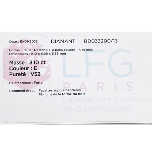 Bague 64 Bague jonc sertie d'une diamant taille émeraude. 58 Facettes 32553