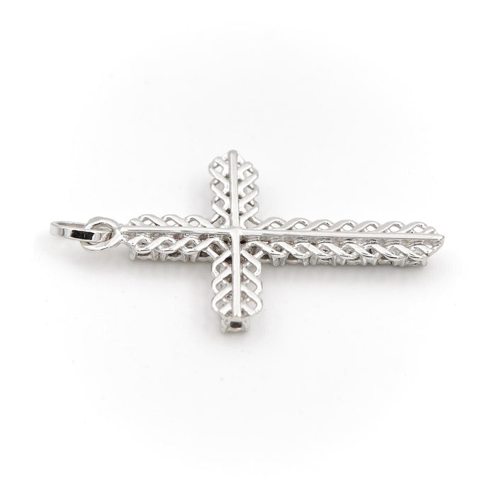 Pendentif Pendentif Croix Or blanc Diamant 58 Facettes 1840417CN