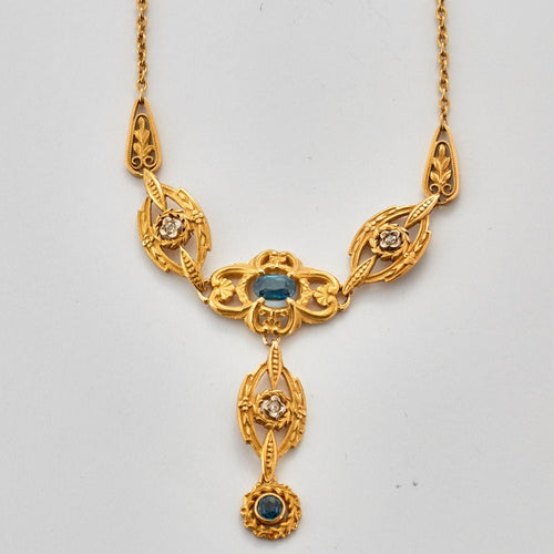 Collier Collier collerette Diamants Saphirs 58 Facettes