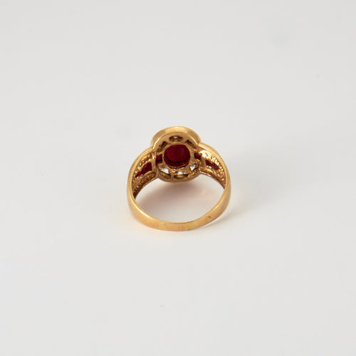 Bague 58 Bague en Or jaune, Rubis & Diamants 58 Facettes ALGU13