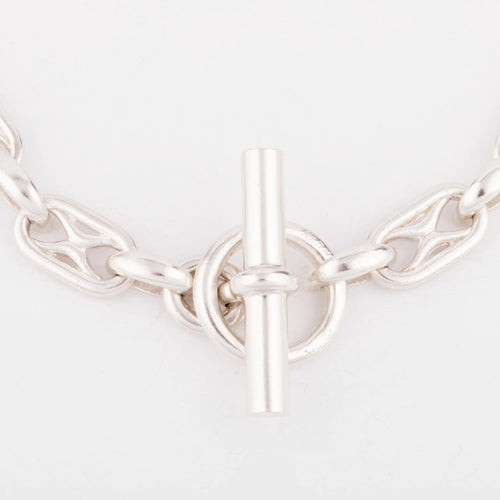 Collier Collier Hermès "Chaine d'Ancre" Argent 58 Facettes 0