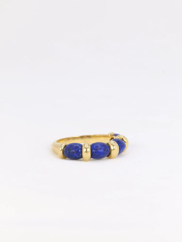 Bague Bague vintage or jaune lapis lazuli 58 Facettes 815