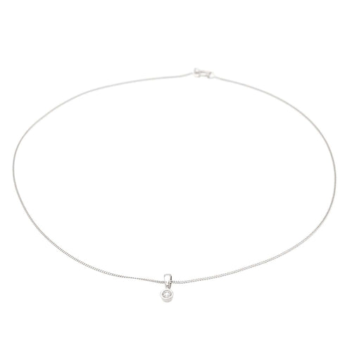 Collier Collier Chaîne + pendentif Or blanc Diamant 58 Facettes 578624CD
