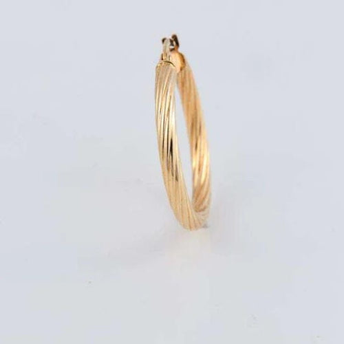 Boucles d'oreilles Créoles torsadées 58 Facettes